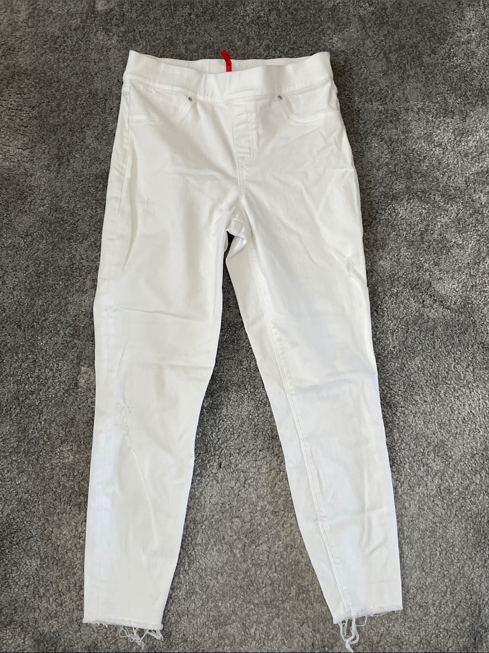 EC SPANX White Distressed Skinny Jean - Size M